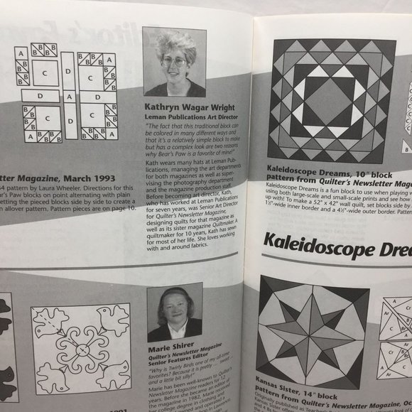 Vtg 1994 Quiltmaker Editor's Favorite Quilt Designs 12 Best-Loved Patterns Block - Picture 3 of 9